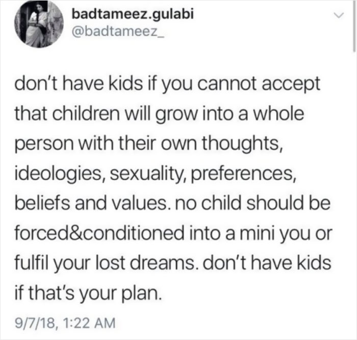 Tweet Criticizing Parents Who Raise Their Children As Miniature Versions Of Themselves Sparks A Discussion Tweet Criticizing Parents Who Raise Their Children As Miniature Versions Of Themselves Sparks A Discussion