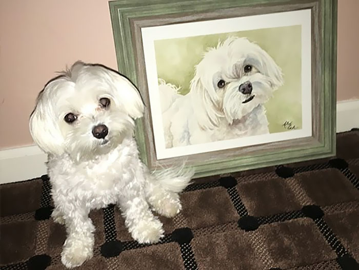 I Paint Custom Pet Portraits And Seeing Them With Their Paintings Is Definitely The Best Thing (11 Pics) I Paint Custom Pet Portraits And Seeing Them With Their Paintings Is Definitely The Best Thing (11 Pics)