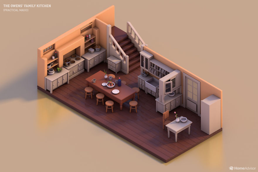 The Best Movie Kitchens Of All Time Get A 3D Modelling Treatment The Best Movie Kitchens Of All Time Get A 3D Modelling Treatment