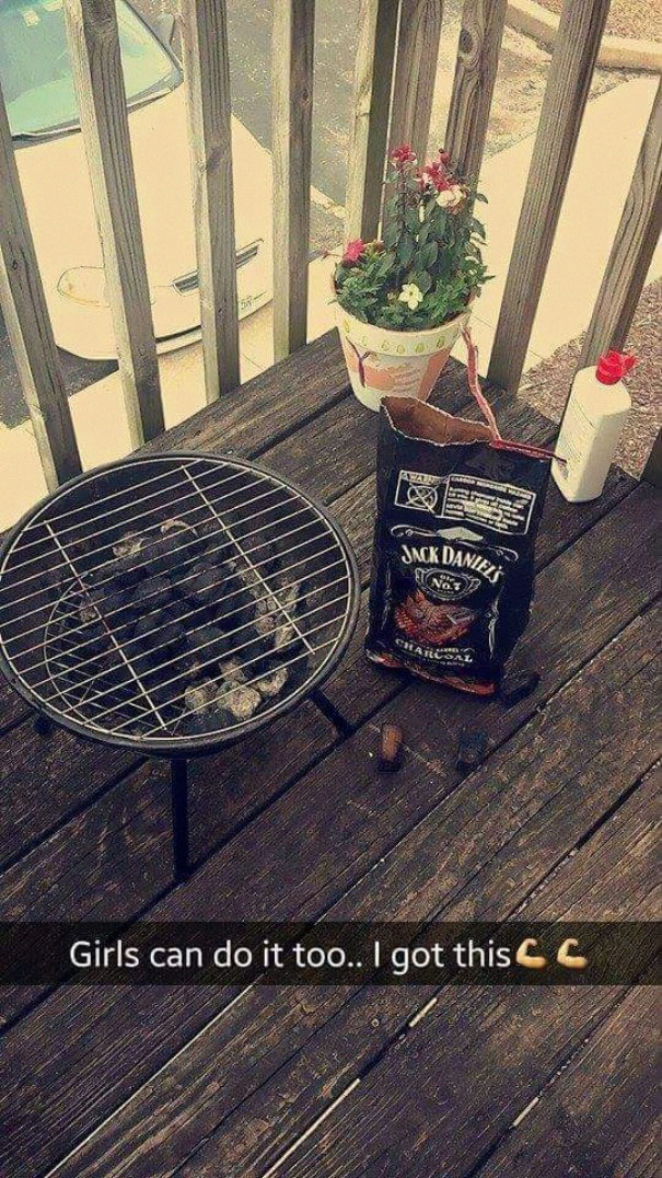 Woman Sets Out To Grill Some Tasty Burgers On Charcoal, Fails Hilariously Woman Sets Out To Grill Some Tasty Burgers On Charcoal, Fails Hilariously