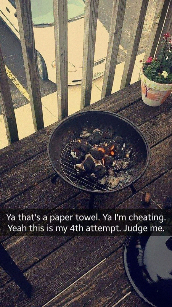 Woman Sets Out To Grill Some Tasty Burgers On Charcoal, Fails Hilariously Woman Sets Out To Grill Some Tasty Burgers On Charcoal, Fails Hilariously