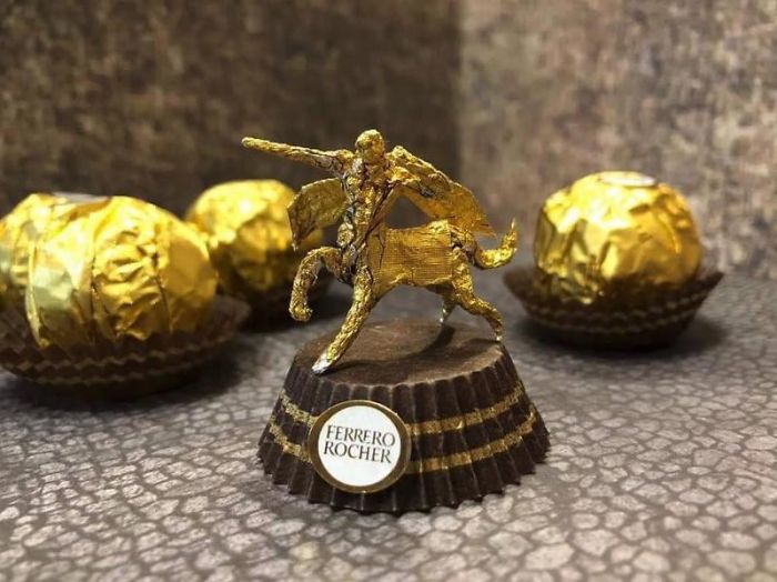 Chinese Artist Creates Tiny Sculptures Using Ferrero Rocher Packaging (28 Pics)