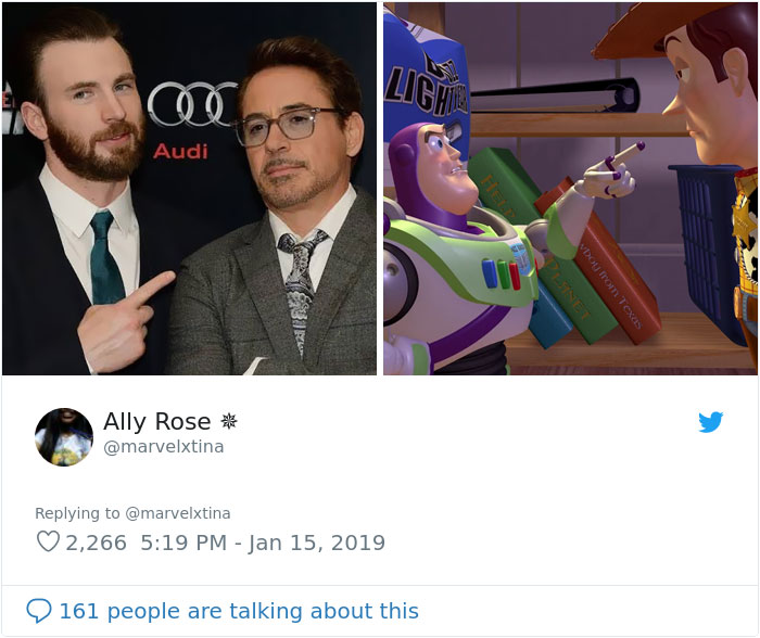 People Spotted That Robert Downey Jr. And Chris Evans Look Like Iconic Disney Duos And It&#8217;s Hilarious