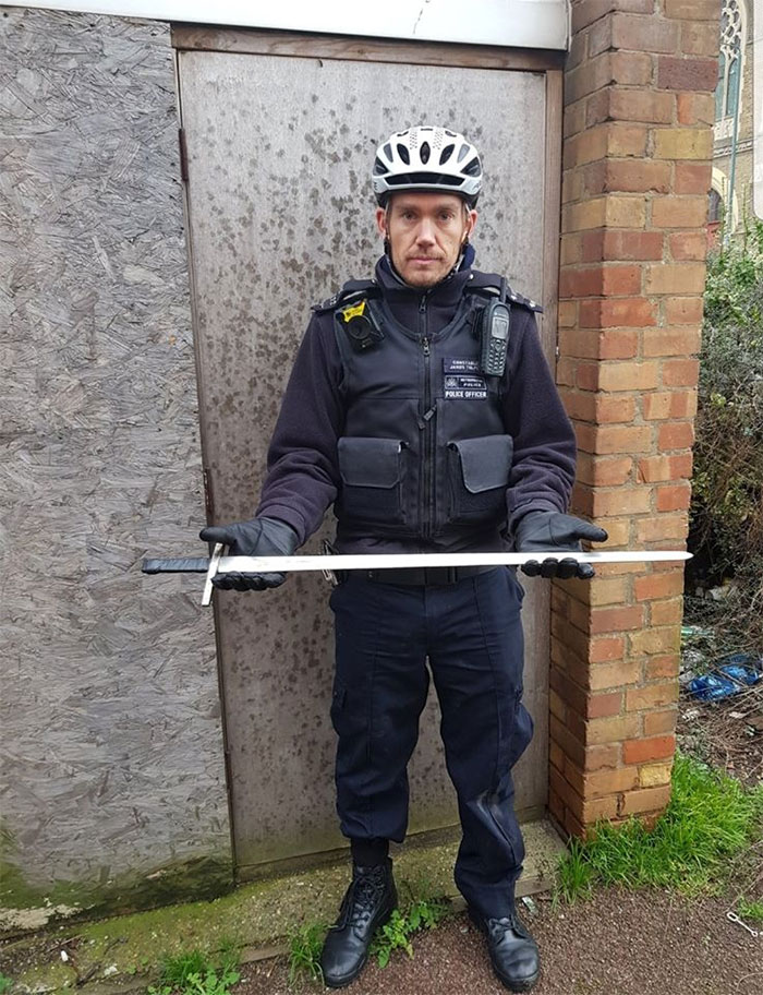 UK Police Post About A Sword Taken Off The Streets, Internet Can’t Stop Laughing