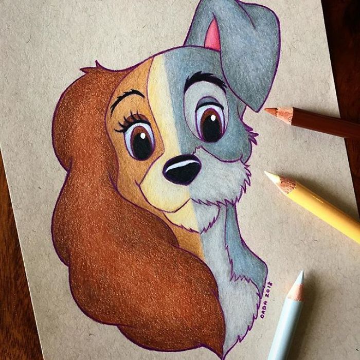 I Combine Two Characters Into One In My Colored Pencil Illustrations (50 Pics) I Combine Two Characters Into One In My Colored Pencil Illustrations (50 Pics)