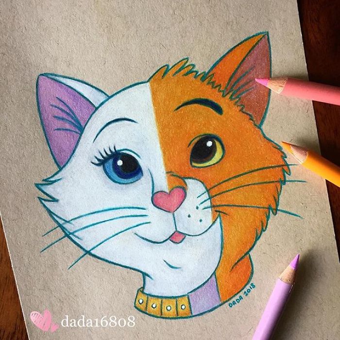 I Combine Two Characters Into One In My Colored Pencil Illustrations (50 Pics) I Combine Two Characters Into One In My Colored Pencil Illustrations (50 Pics)