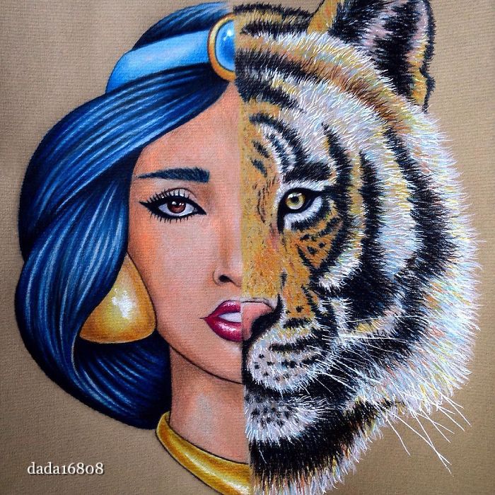 I Combine Two Characters Into One In My Colored Pencil Illustrations (50 Pics) I Combine Two Characters Into One In My Colored Pencil Illustrations (50 Pics)