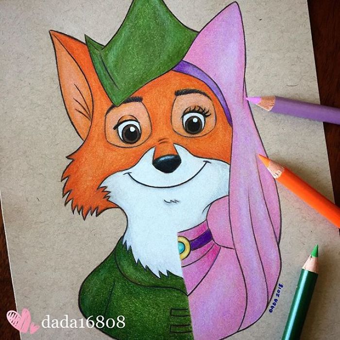 I Combine Two Characters Into One In My Colored Pencil Illustrations (50 Pics) I Combine Two Characters Into One In My Colored Pencil Illustrations (50 Pics)