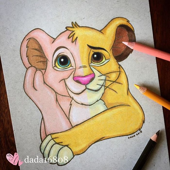 I Combine Two Characters Into One In My Colored Pencil Illustrations (50 Pics) I Combine Two Characters Into One In My Colored Pencil Illustrations (50 Pics)