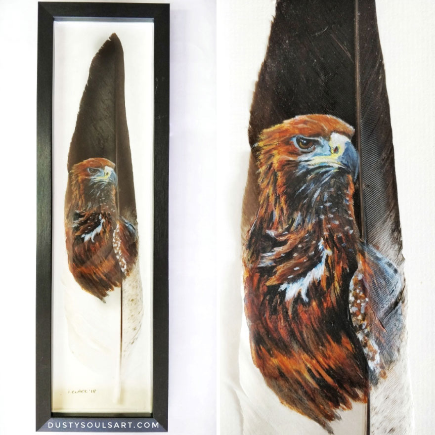 I Started Painting On Feathers In 2013, Here Is A Selection Of My Favorite Feather Paintings From Last Year (24 Pics) I Started Painting On Feathers In 2013, Here Is A Selection Of My Favorite Feather Paintings From Last Year (24 Pics)