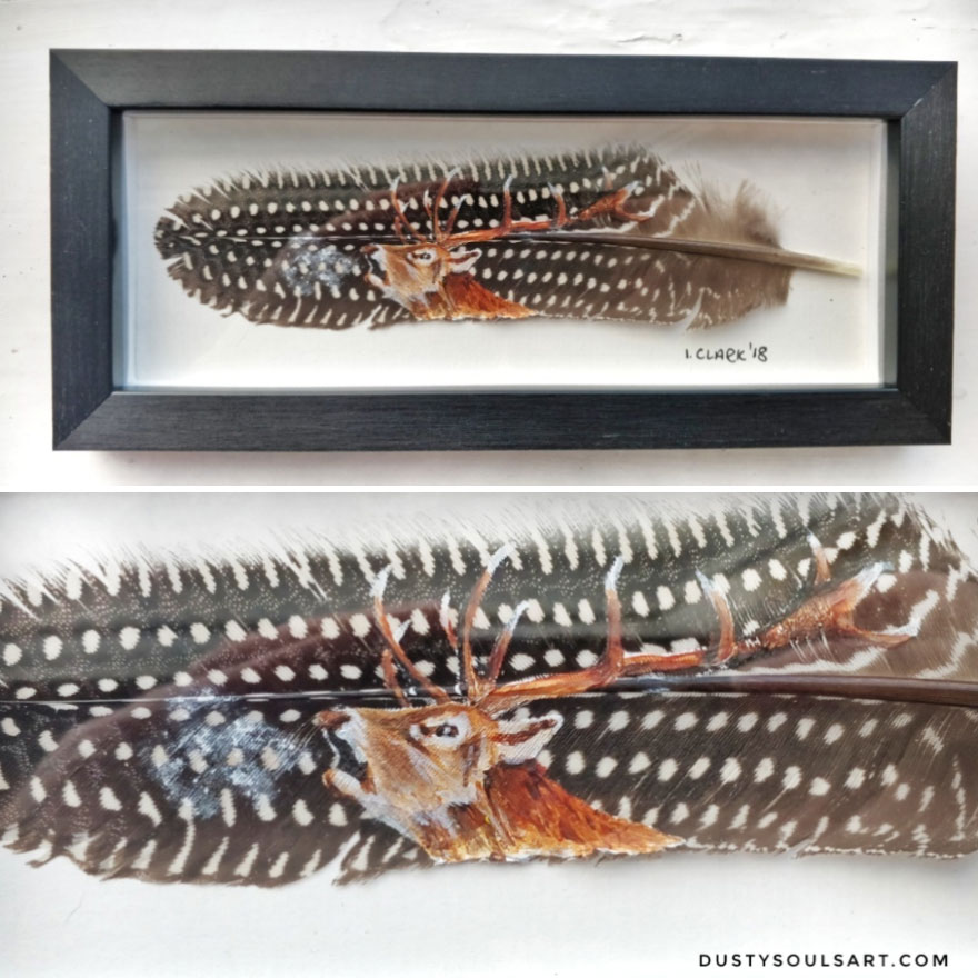 I Started Painting On Feathers In 2013, Here Is A Selection Of My Favorite Feather Paintings From Last Year (24 Pics) I Started Painting On Feathers In 2013, Here Is A Selection Of My Favorite Feather Paintings From Last Year (24 Pics)