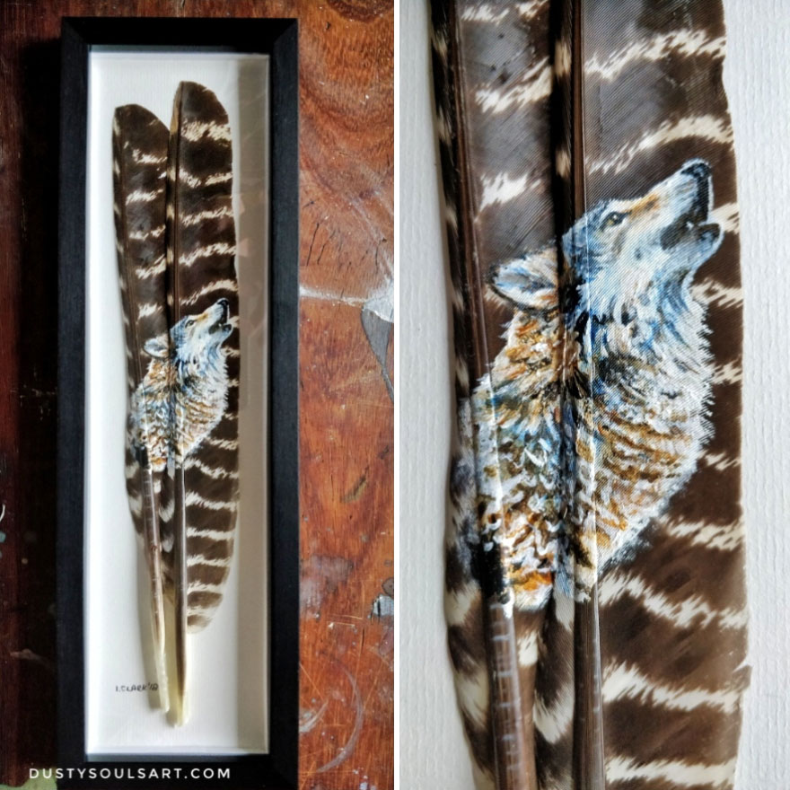 I Started Painting On Feathers In 2013, Here Is A Selection Of My Favorite Feather Paintings From Last Year (24 Pics) I Started Painting On Feathers In 2013, Here Is A Selection Of My Favorite Feather Paintings From Last Year (24 Pics)