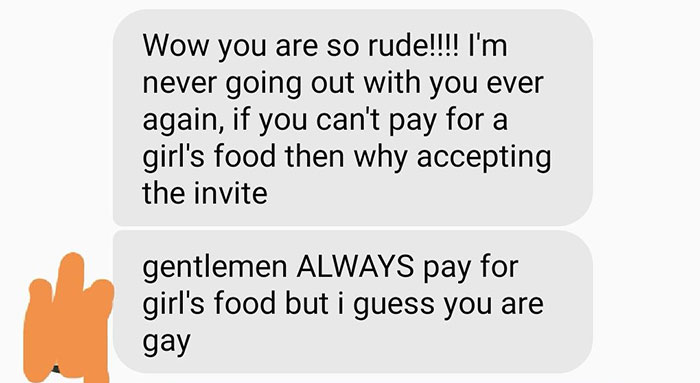 Guy Refuses To Pay $126 For His Date’s Food, So She Shows Him Her True Colors Guy Refuses To Pay $126 For His Date’s Food, So She Shows Him Her True Colors