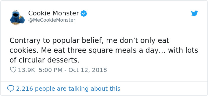 Looks Like Cookie Monster Has A Twitter Account And Here Are 25 Of His Most Hilarious Tweets Looks Like Cookie Monster Has A Twitter Account And Here Are 25 Of His Most Hilarious Tweets