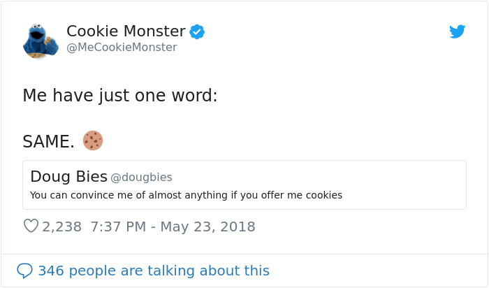 Looks Like Cookie Monster Has A Twitter Account And Here Are 25 Of His Most Hilarious Tweets Looks Like Cookie Monster Has A Twitter Account And Here Are 25 Of His Most Hilarious Tweets