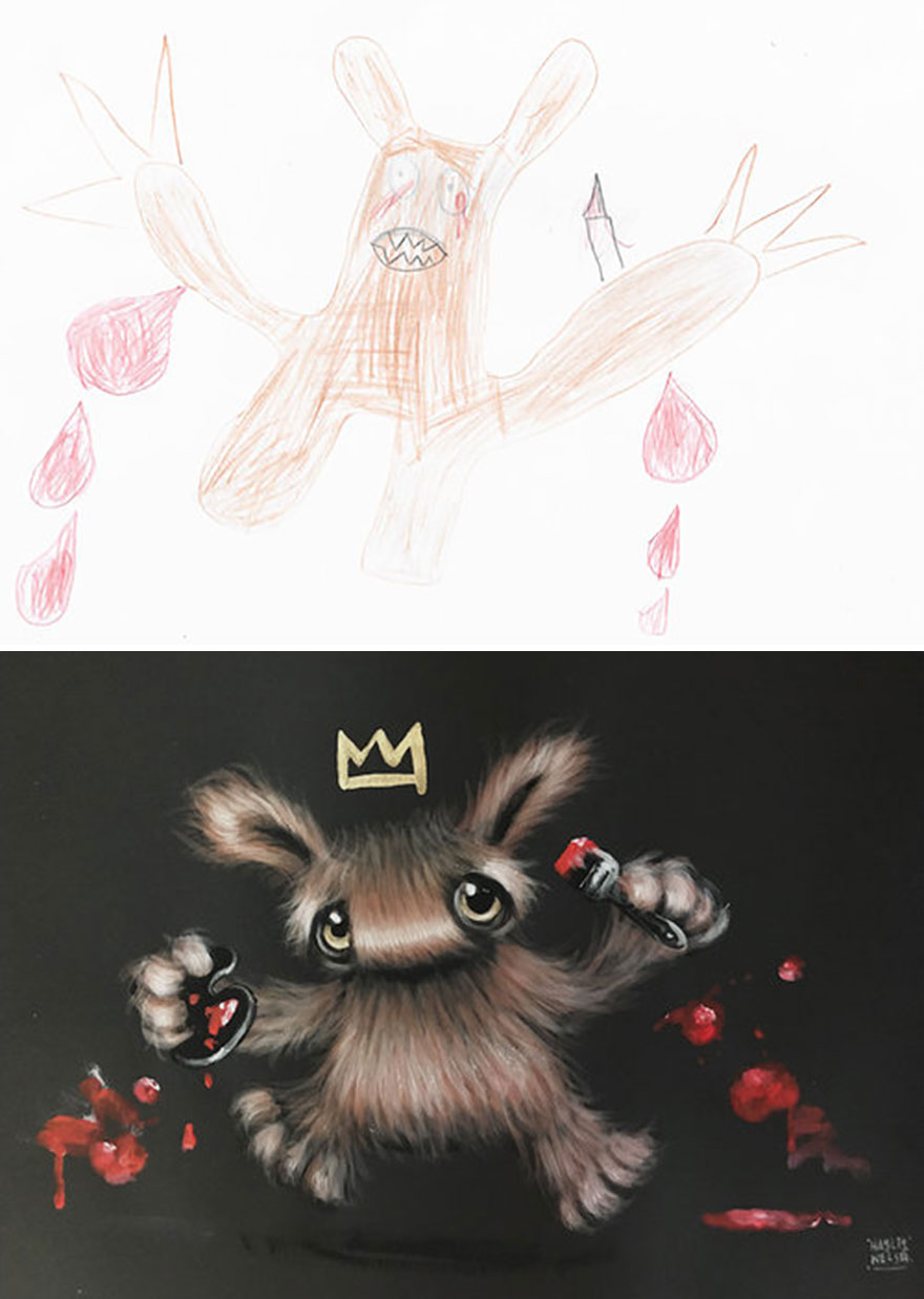 What Happens When Professional Artists Recreate Kids’ Monster Doodles In Their Own Unique Style (New Pics) What Happens When Professional Artists Recreate Kids’ Monster Doodles In Their Own Unique Style (New Pics)