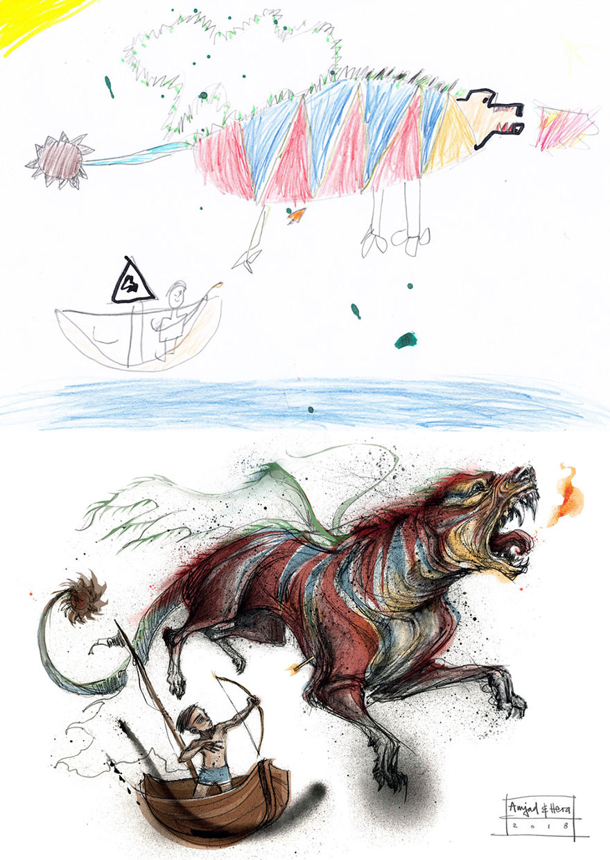 What Happens When Professional Artists Recreate Kids’ Monster Doodles In Their Own Unique Style (New Pics) What Happens When Professional Artists Recreate Kids’ Monster Doodles In Their Own Unique Style (New Pics)