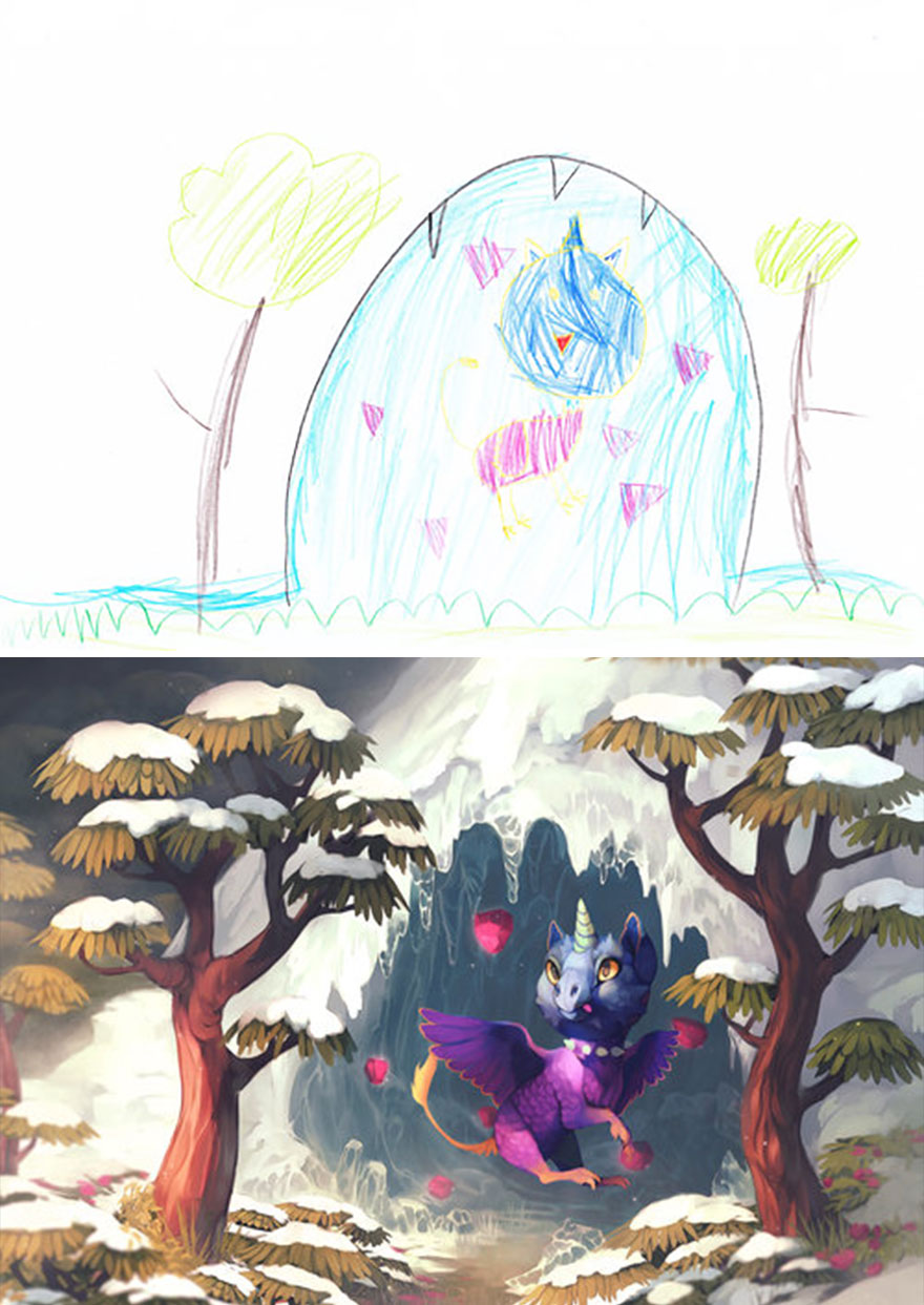 What Happens When Professional Artists Recreate Kids’ Monster Doodles In Their Own Unique Style (New Pics) What Happens When Professional Artists Recreate Kids’ Monster Doodles In Their Own Unique Style (New Pics)