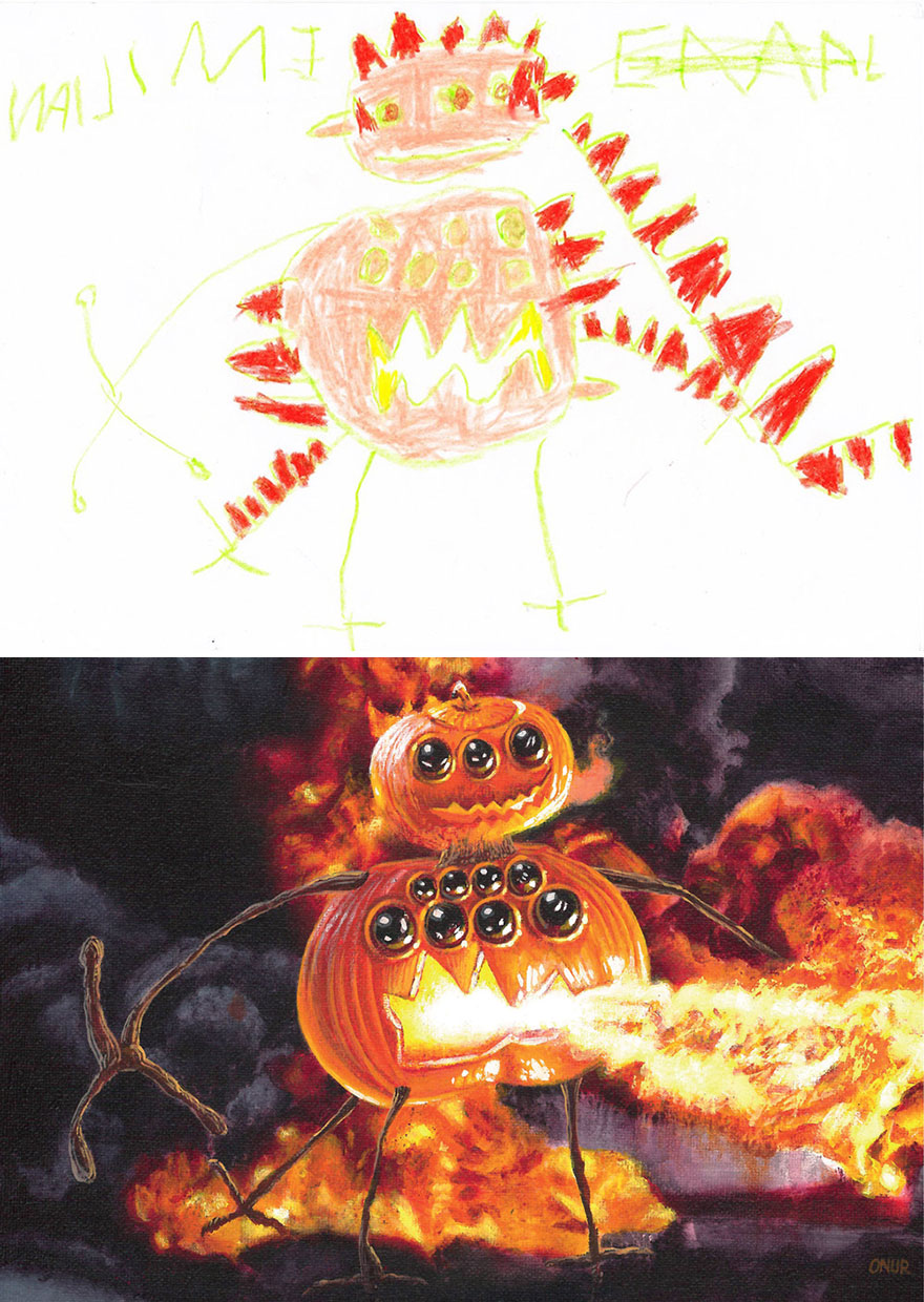 What Happens When Professional Artists Recreate Kids’ Monster Doodles In Their Own Unique Style (New Pics) What Happens When Professional Artists Recreate Kids’ Monster Doodles In Their Own Unique Style (New Pics)