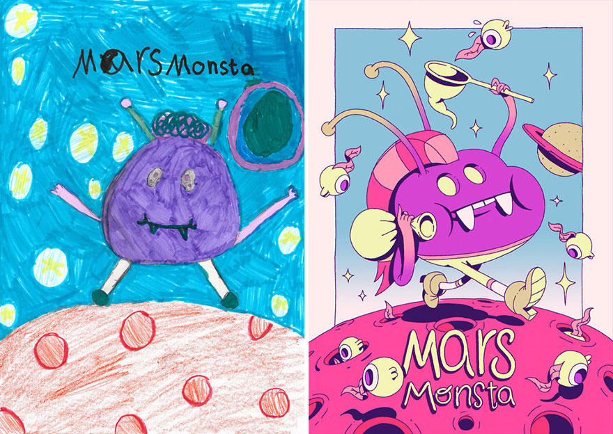 What Happens When Professional Artists Recreate Kids’ Monster Doodles In Their Own Unique Style (New Pics) What Happens When Professional Artists Recreate Kids’ Monster Doodles In Their Own Unique Style (New Pics)