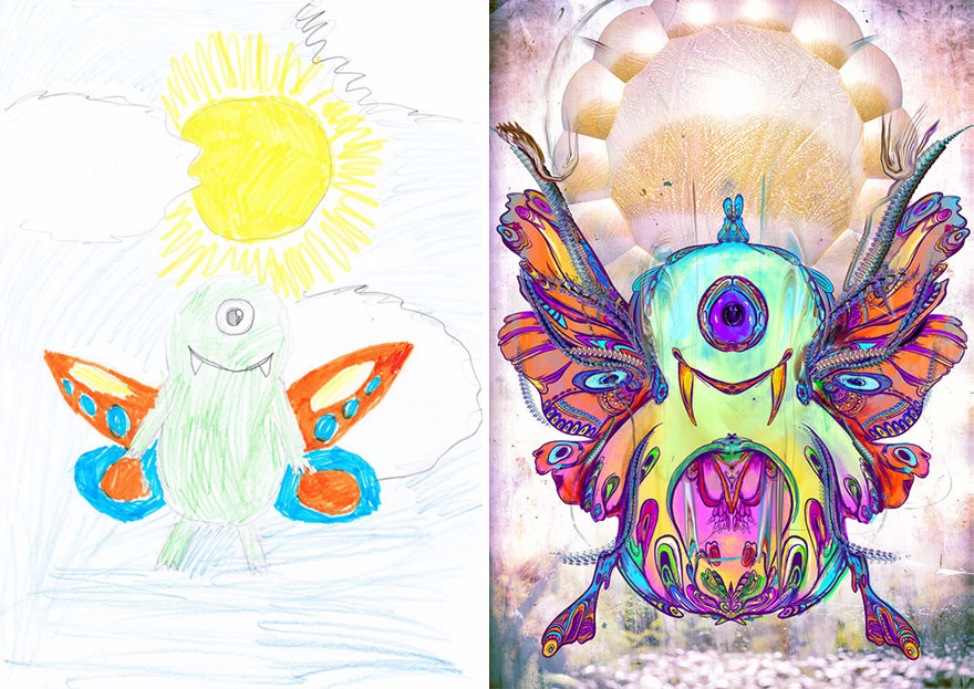 What Happens When Professional Artists Recreate Kids’ Monster Doodles In Their Own Unique Style (New Pics) What Happens When Professional Artists Recreate Kids’ Monster Doodles In Their Own Unique Style (New Pics)