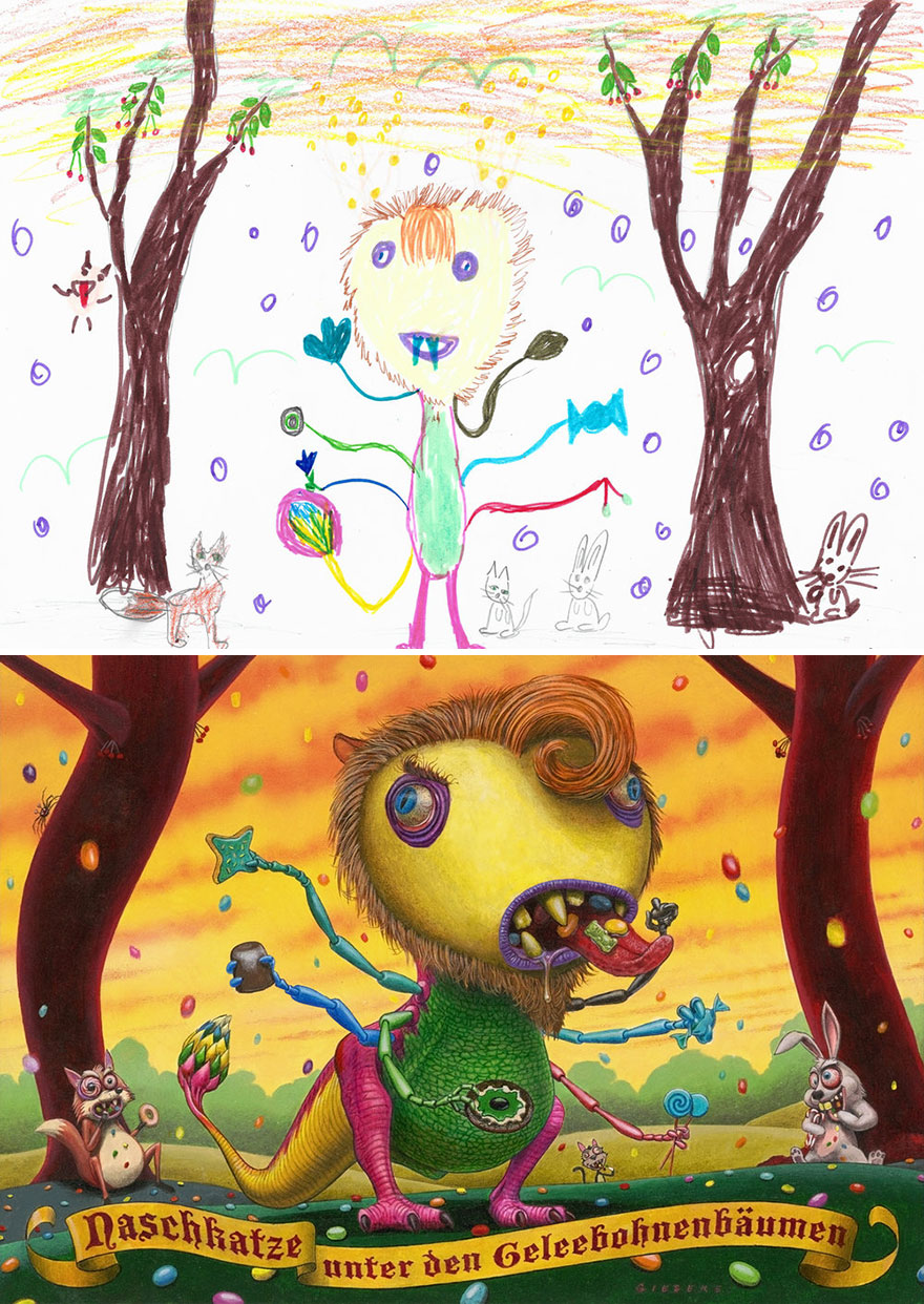 What Happens When Professional Artists Recreate Kids’ Monster Doodles In Their Own Unique Style (New Pics) What Happens When Professional Artists Recreate Kids’ Monster Doodles In Their Own Unique Style (New Pics)