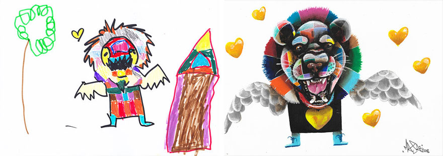 What Happens When Professional Artists Recreate Kids’ Monster Doodles In Their Own Unique Style (New Pics) What Happens When Professional Artists Recreate Kids’ Monster Doodles In Their Own Unique Style (New Pics)