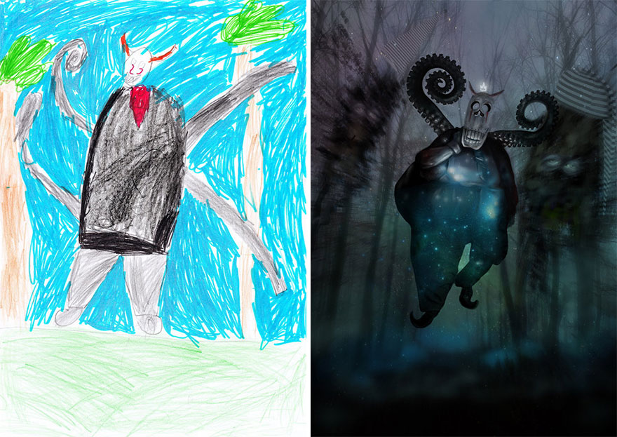 What Happens When Professional Artists Recreate Kids’ Monster Doodles In Their Own Unique Style (New Pics) What Happens When Professional Artists Recreate Kids’ Monster Doodles In Their Own Unique Style (New Pics)