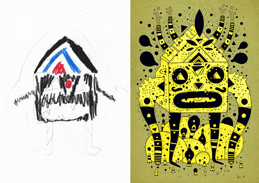 What Happens When Professional Artists Recreate Kids’ Monster Doodles In Their Own Unique Style (New Pics) What Happens When Professional Artists Recreate Kids’ Monster Doodles In Their Own Unique Style (New Pics)