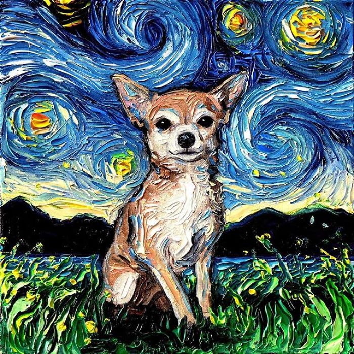 Artist’s Painting Gets Mistaken For A Van Gogh, So She Creates Brilliant ‘Starry Night’ Series (Part II)