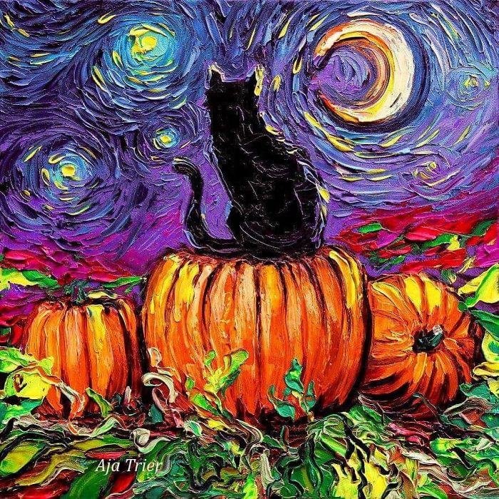 Artist’s Painting Gets Mistaken For A Van Gogh, So She Creates Brilliant ‘Starry Night’ Series (Part II)