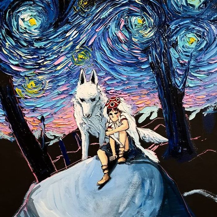 Artist’s Painting Gets Mistaken For A Van Gogh, So She Creates Brilliant ‘Starry Night’ Series (Part II)