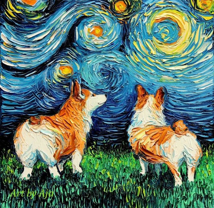 Artist’s Painting Gets Mistaken For A Van Gogh, So She Creates Brilliant ‘Starry Night’ Series (Part II)