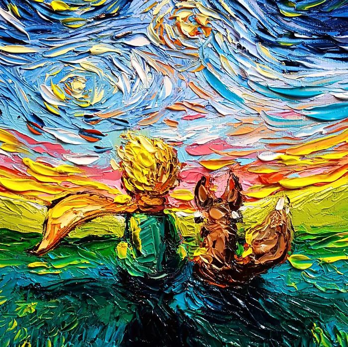 Artist’s Painting Gets Mistaken For A Van Gogh, So She Creates Brilliant ‘Starry Night’ Series (Part II)
