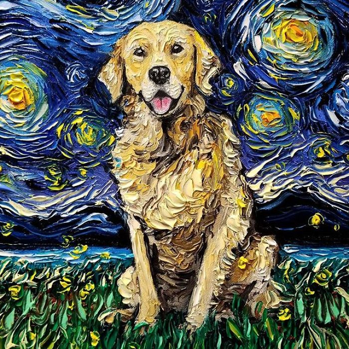 Artist’s Painting Gets Mistaken For A Van Gogh, So She Creates Brilliant ‘Starry Night’ Series (Part II)