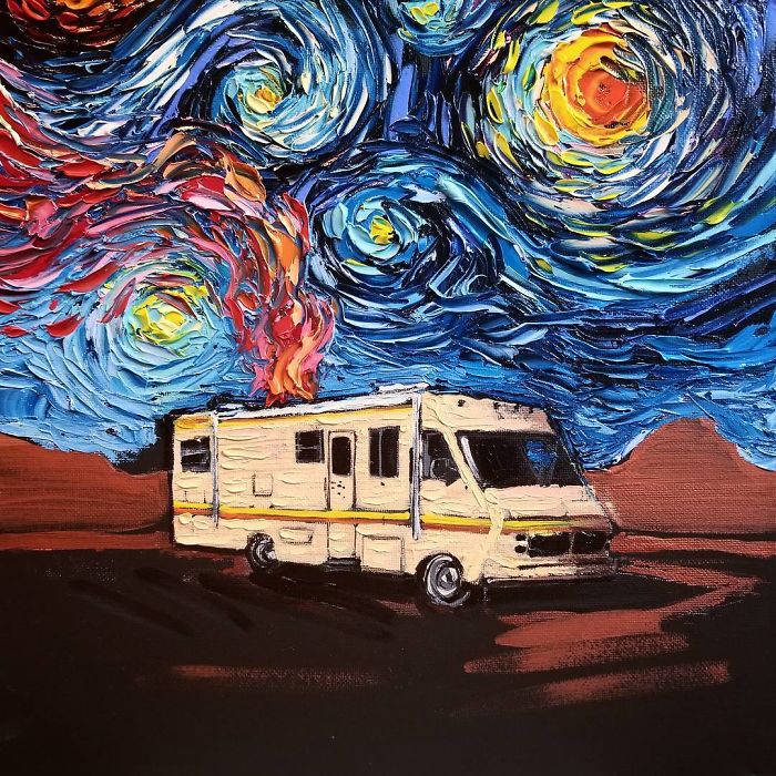 Artist’s Painting Gets Mistaken For A Van Gogh, So She Creates Brilliant ‘Starry Night’ Series (Part II)