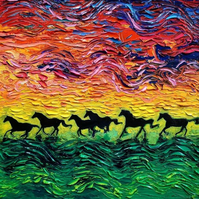 Artist’s Painting Gets Mistaken For A Van Gogh, So She Creates Brilliant ‘Starry Night’ Series (Part II)