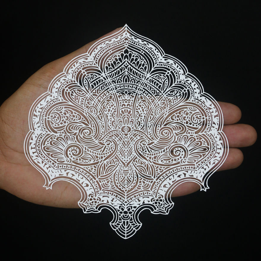 I Create Intricate Paper Art: Each Paisley Cutout Took At Least 7 Days To Complete I Create Intricate Paper Art: Each Paisley Cutout Took At Least 7 Days To Complete