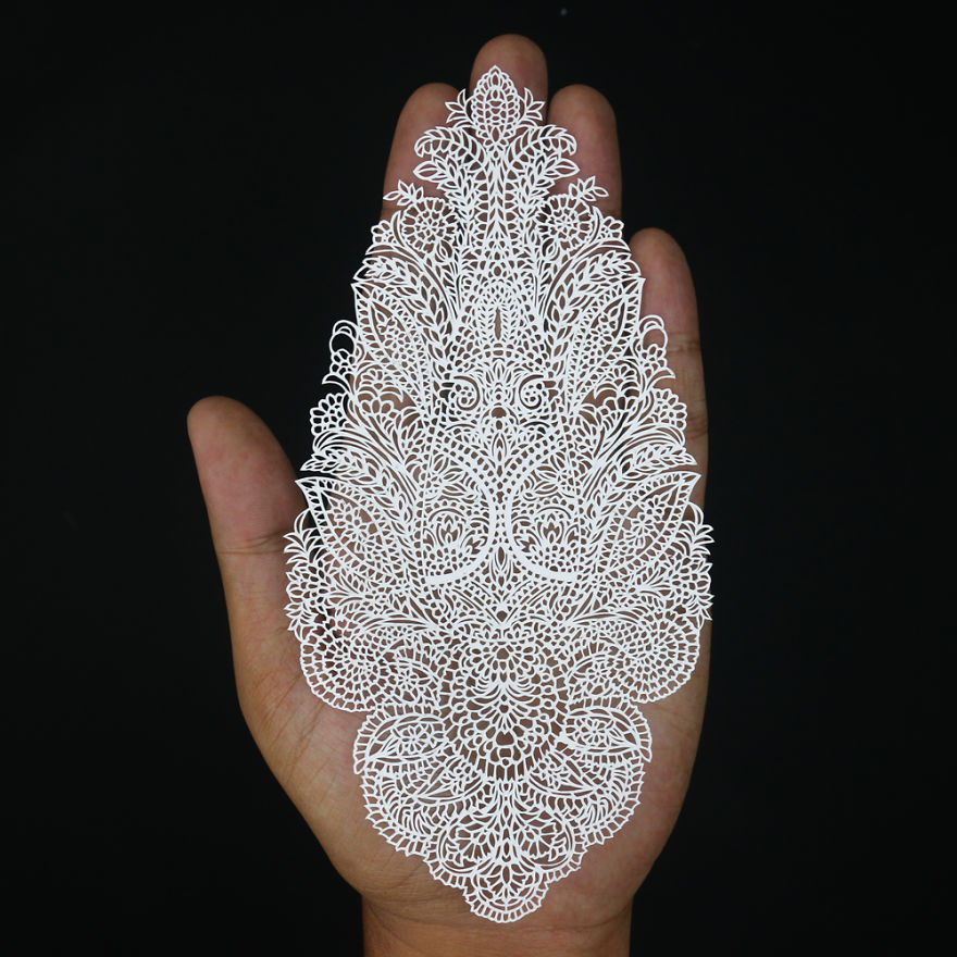 I Create Intricate Paper Art: Each Paisley Cutout Took At Least 7 Days To Complete I Create Intricate Paper Art: Each Paisley Cutout Took At Least 7 Days To Complete