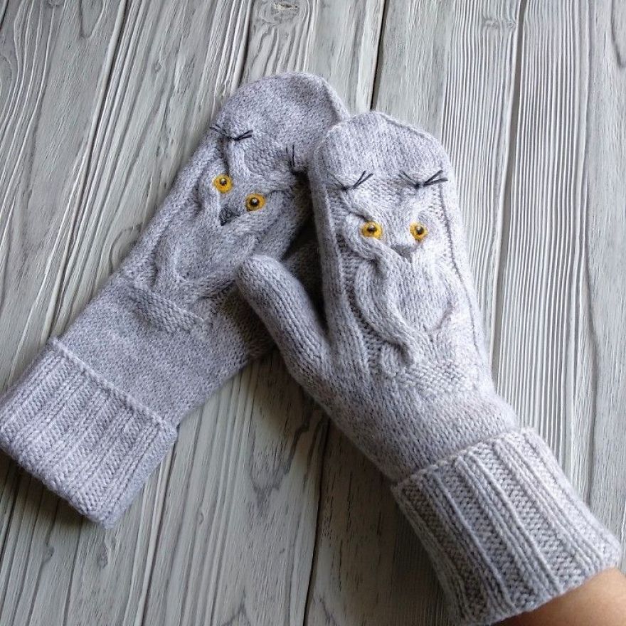 Cosy Felted Mittens With Forest Animals And Magical Characters