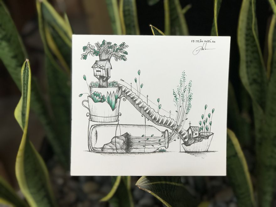 I Drew These 9 Pictures Inspired By Plants And Broken Things At Home I Drew These 9 Pictures Inspired By Plants And Broken Things At Home