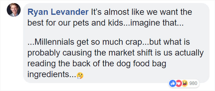 Millennials Are Blamed For Ruining Pet Food Industry So They Respond By Explaining Why It’s Not Their Fault Millennials Are Blamed For Ruining Pet Food Industry So They Respond By Explaining Why It’s Not Their Fault