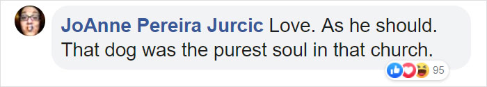 Priest Has An Adorable Reaction To A Dog Who Crashed His Church Service Priest Has An Adorable Reaction To A Dog Who Crashed His Church Service