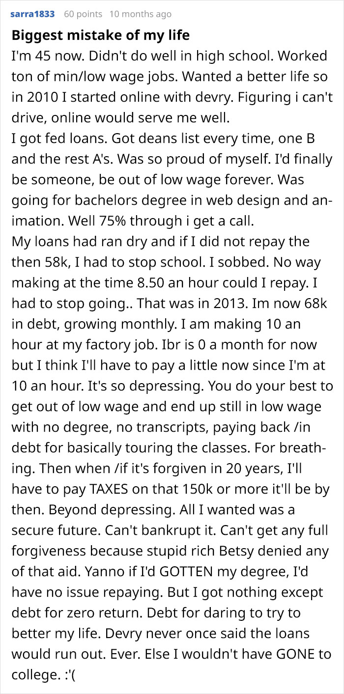 30 Alarming Posts About How The Student Debt System Affects People’s Lives And It’s Terrible 30 Alarming Posts About How The Student Debt System Affects People’s Lives And It’s Terrible