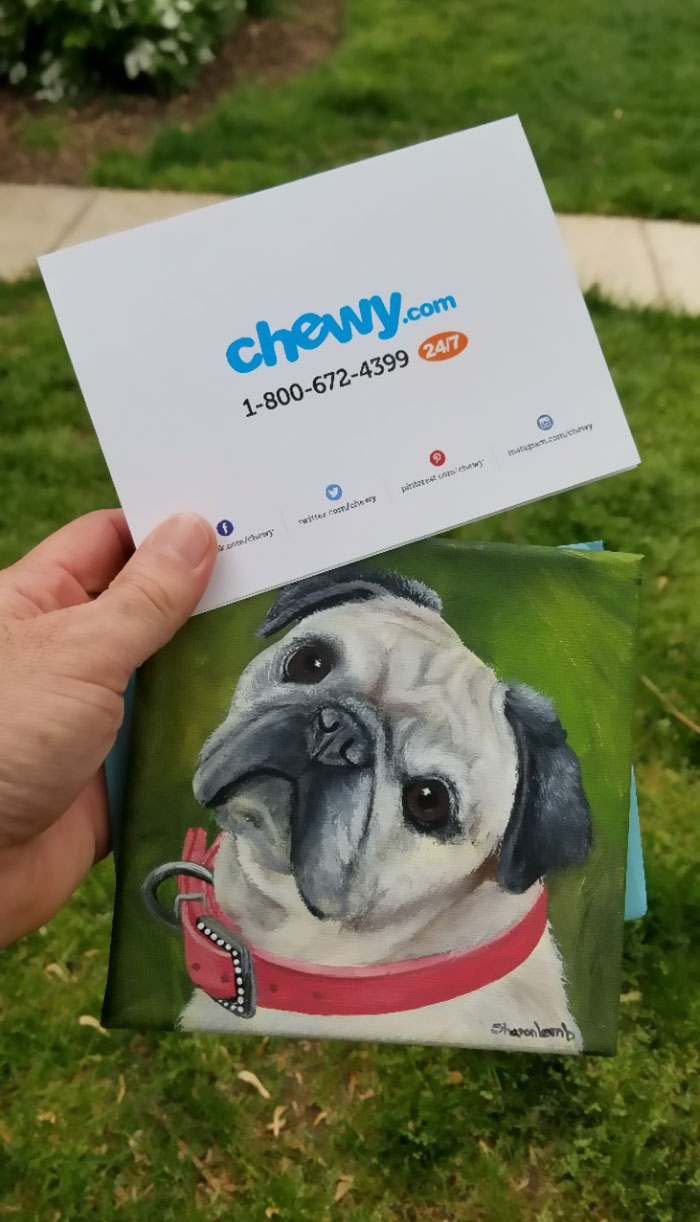 Man Asks Chewy For A Refund On Dog Food After His Dog Passes Away, Gets An Oil Painting With A Message Man Asks Chewy For A Refund On Dog Food After His Dog Passes Away, Gets An Oil Painting With A Message