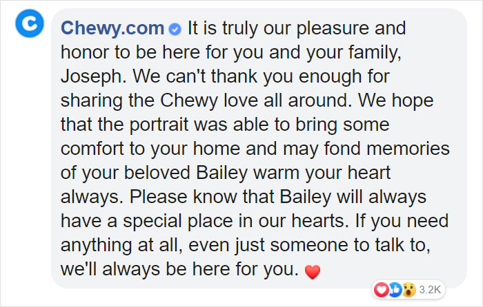 Man Asks Chewy For A Refund On Dog Food After His Dog Passes Away, Gets An Oil Painting With A Message Man Asks Chewy For A Refund On Dog Food After His Dog Passes Away, Gets An Oil Painting With A Message