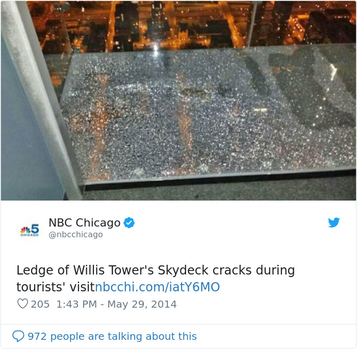 Visitors’ Worst Nightmare Comes True As The Glass Floor On 103rd Floor Shatters Under Their Feet Visitors’ Worst Nightmare Comes True As The Glass Floor On 103rd Floor Shatters Under Their Feet