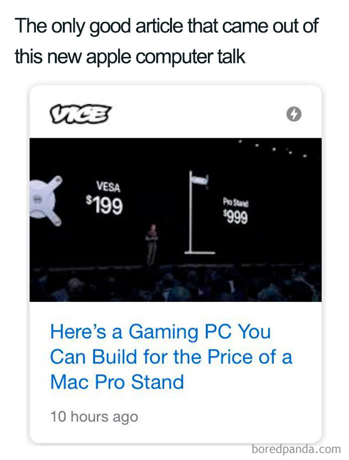 People Are Making Fun Of Apple&#8217;s New $999 Monitor Stand And Mac Pro With 30 Hilarious Memes