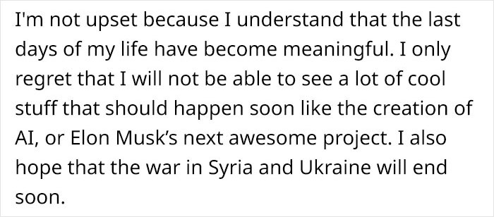 24-Year-Old Diagnosed With Terminal Cancer Lists The Things He Realized Are Truly Important In This Life 24-Year-Old Diagnosed With Terminal Cancer Lists The Things He Realized Are Truly Important In This Life