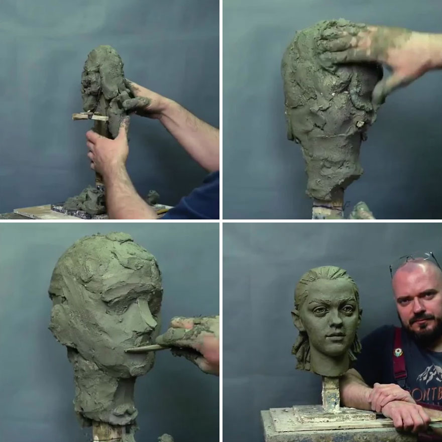 Russian Artist Sculpts Clay Busts Of 4 Characters From Game Of Thrones